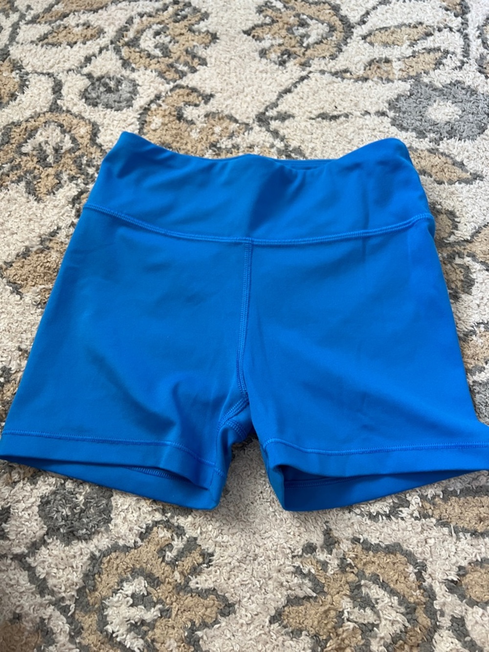 Athleta Electric Blue High-Rise Bike Shorts